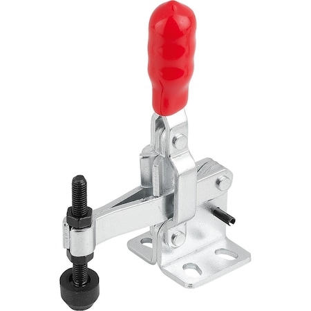 Kipp Toggle Clamp Vertical Std, Horizontal Foot F1=800, Fixed Clamping Spindle M05X35, Steel Galvanized K1438.00800